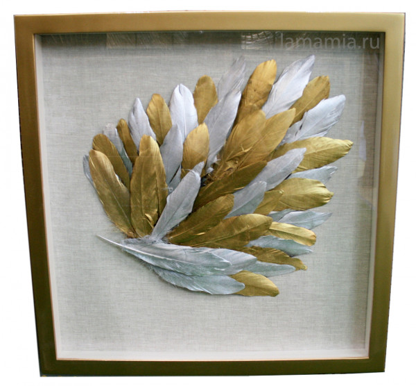 Панно Парение серебро и золото