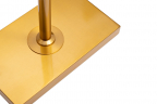 Торшер золотой металлический с белым абажуром
