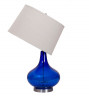 Настольная лампа из цветного стекла цвета индиго