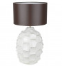 Лампа белая с абажуром цвета мокко