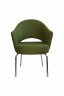 Дизайнерское кресло из кашемира зелёное