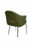 Дизайнерское кресло из кашемира зелёное