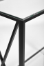 Консольный стол 1033-CB черный муар, прозрачное стекло