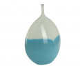 Фарфоровая бело-голубая ваза с узким горлом высотой 36 см