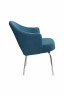 Дизайнерское кресло из кашемира серо-синее