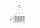 Подвесной светильник Freya FR5198PL-06CH хром серии Ottimo, абажур матовый белый
