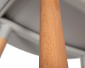 Стул обеденный DOBRIN ALIEN (ножки светлый бук, цвет светло-серый (GR-01))