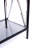 Консольный стол 1033-CB_S черный муар, серебряный, дымчатое стекло