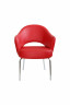 Дизайнерское кресло красное кожаное