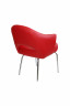 Дизайнерское кресло красное кожаное
