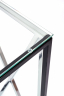 Консольный стол 1033-CB_S черный муар, серебряный, прозрачное стекло