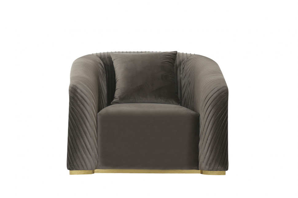 Кресло Geneve велюр тёмно-серый