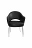 Дизайнерское кресло чёрное кожаное