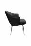 Дизайнерское кресло чёрное кожаное
