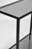 Консольный стол 1083-CB черный муар, дымчатое стекло