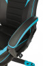 Кресло игровое Zombie GAME 16 черный/голубой текстиль/эко.кожа крестовина пластик