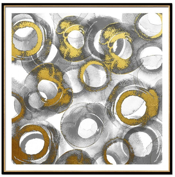 Постер настенный Золотые круги