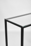 Консольный стол 1083-CB черный муар, прозрачное стекло