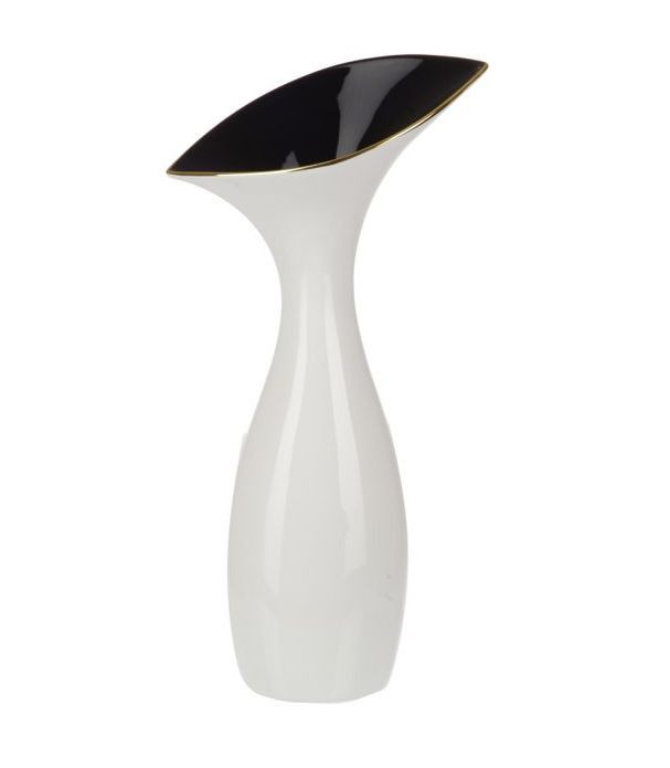 Керамическая белая ваза Нарцисс, высота 51 см