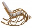 Кресло-качалка из ротанга Classic цвета мёд с мягкой подушкой