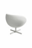 Дизайнерское кресло из белой кожи (PLANET6)