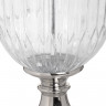Настольная лампа Эдвард стеклянная с никелированным корпусом
