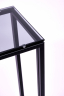 Консольный стол 1084-CB черный муар, дымчатое стекло