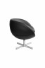 Дизайнерское кресло из чёрной кожи (PLANET6)