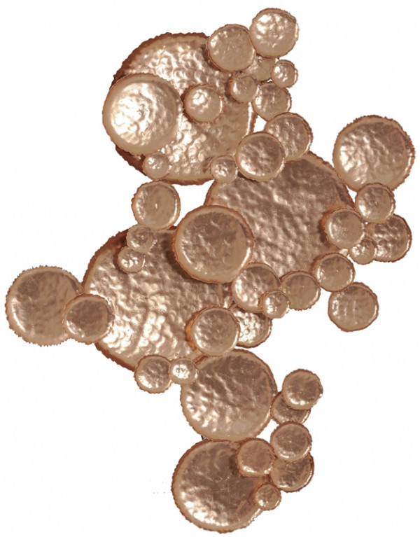 Панно медное рельефное "Кратеры"