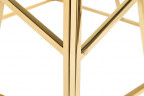 Столик золотой металлический со стеклом