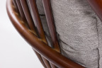 Кресло-качалка вращающееся SWIVEL ROCKER с подушкой, цвет коньяк