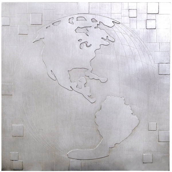 Панно рельефное "Карта мира 2"