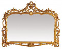 Зеркало широкое с золотой рамой в стиле барокко