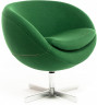 Кресло дизайнерское Зелёное из кашемира