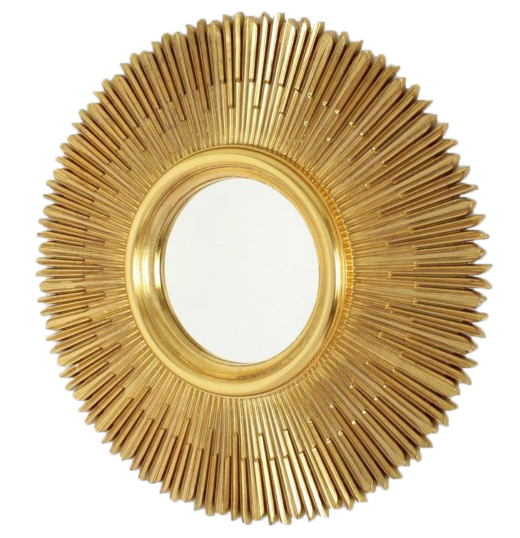 Зеркало круглое с золотой рамой