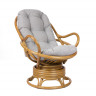 Кресло-качалка вращающееся SWIVEL ROCKER с подушкой, цвет мёд