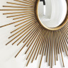 Зеркало декоративное с металлическими золотыми лучами