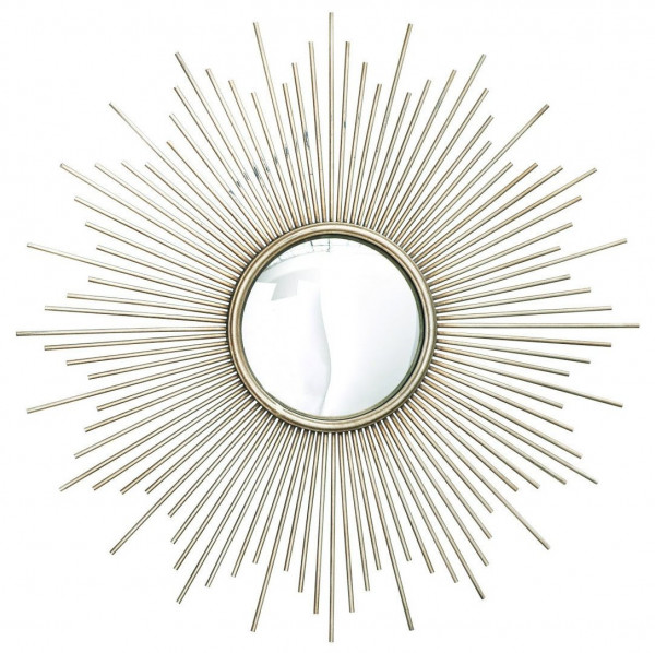 Зеркало декоративное с металлическими серебристыми лучами