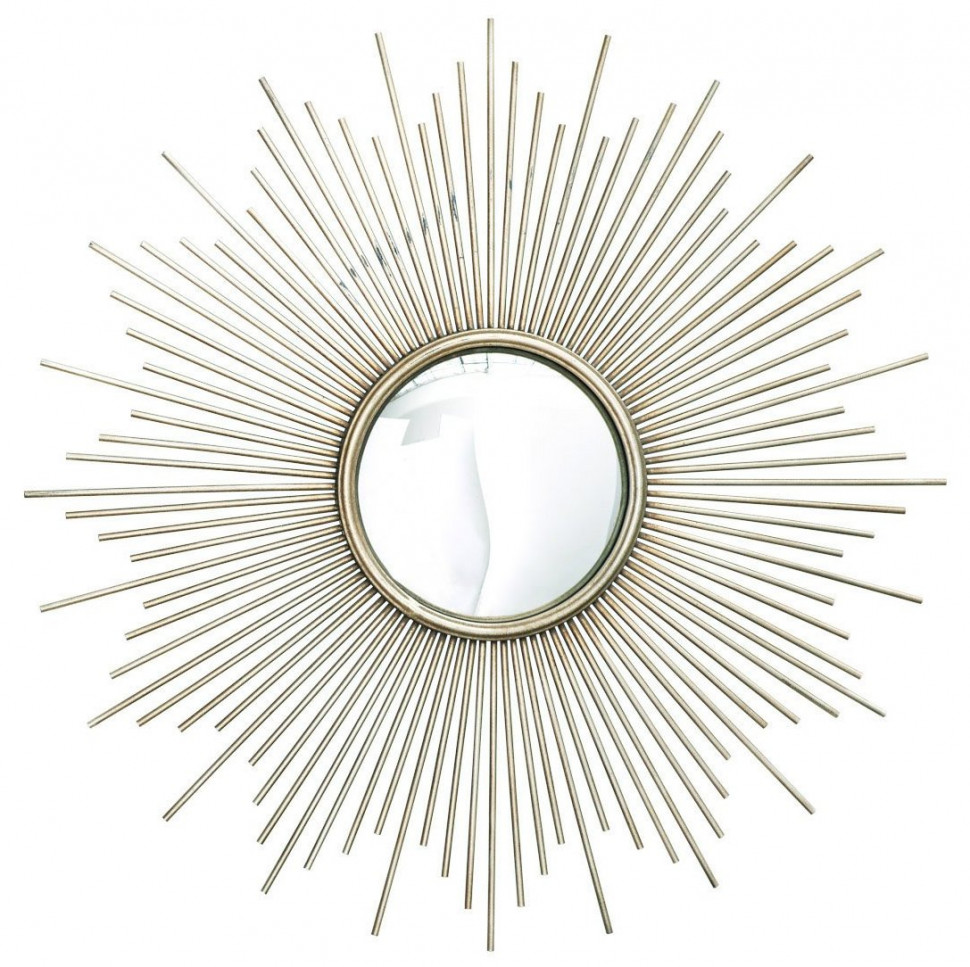 Зеркало декоративное с металлическими серебристыми лучами