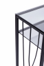 Консольный стол 1123-CB черный муар, дымчатое стекло