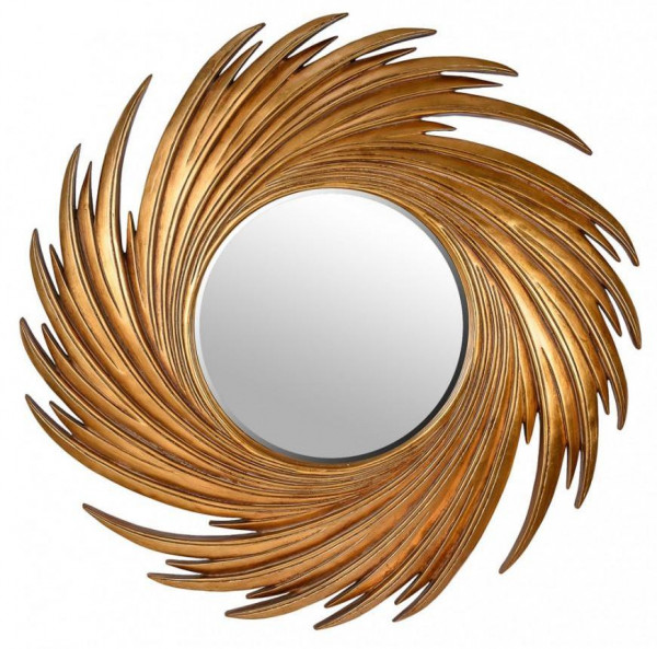 Зеркало золотое круглое