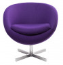 Кресло дизайнерское фиолетовое из кашемира
