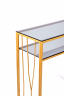 Консольный стол 1123-CG золотой, дымчатое стекло