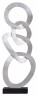 Скульптура серебристая "4 кольца"