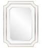 Зеркало с белой декоративной рамой
