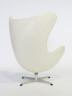 Кресло для отдыха Egg Swan (белая экокожа)