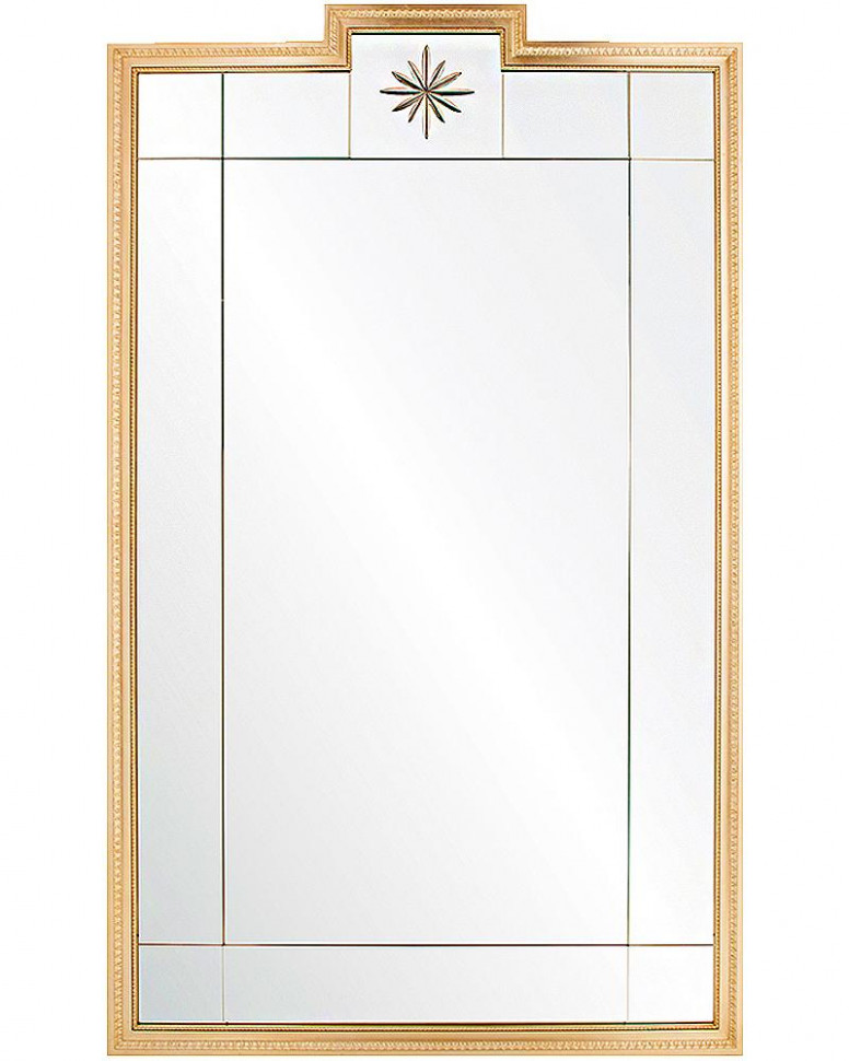 Зеркало в золотой прямоугольной раме