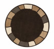 Круглый коричневый ковёр из шерсти Джерси 1,8м
