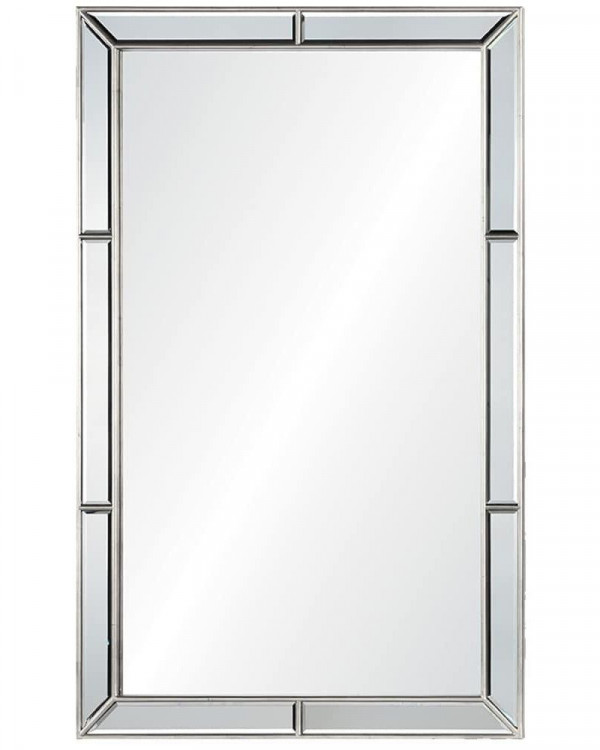 Зеркало прямоугольное в серебристой раме