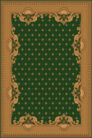 Изумрудный ковёр Версаль, шерсть 100%, Молдавия, арт. 017-5270